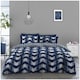 image 2 of VELVETIO Jovana Complete Duvet Cover Set with Fitted Sheet Printed Bedding Quilt Blue | King