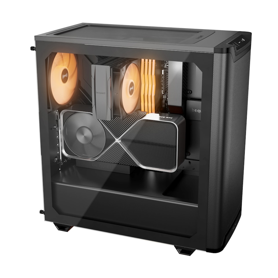 image 1 of BeQuiet Pure Base 501 LX Tempered Glass Mid Tower Gaming PC Case Black - BGW78