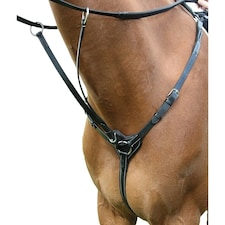 Salisbury Leather Horse Breastplate - Black - Cob (UTER553)
