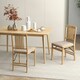 image 3 of COSTWAY Set of 2 Folding Dining Chairs Upholstered Beige White