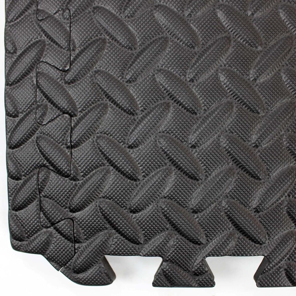 image 1 of Actiasmat - Interlocking Gym Mats EVA Soft Foam Flooring Play Exercise Garage Floor Tiles (16 sqft - 4 Tiles)