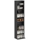image 6 of HOMCOM 260 CD Storage Unit 120 DVD Storage Tower with 9 Compartments Black Grey | 33W x 24D x 140H cm