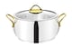 image 4 of Sevval Collection 8-piece Stainless Steel Cookware Set (Gold Handles)