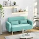 image 1 of Yaheetech Fabric Loveseat Sofa with Lumbar Pillows for Small Space