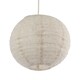 image 4 of Chic Natural Linen Fabric Oatmeal Spherical Pendant Lighting Shade | Cream | Taupe | 1