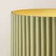 image 5 of ValueLights Lenny Moss Green Shade Ribbed Fabric Midi Floor Lamp & Bulb | Green