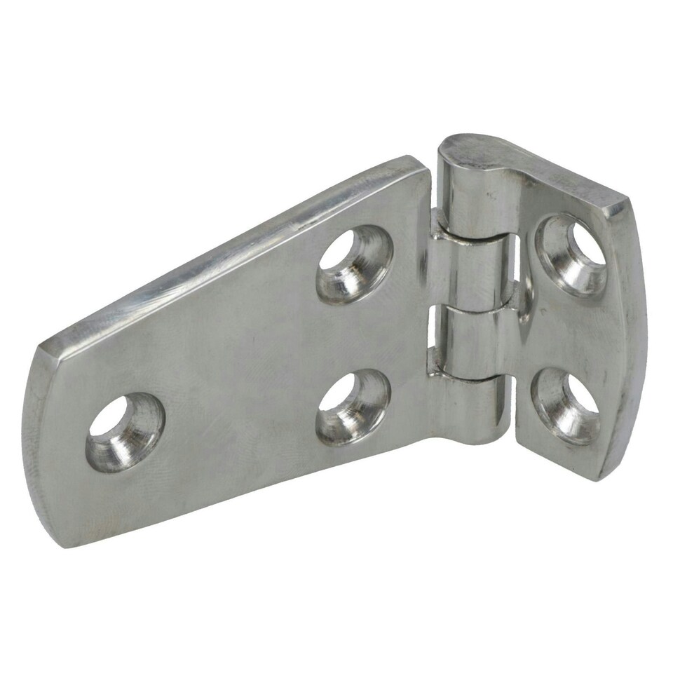 image 1 of Polished Door Hinge Stainless Steel 76mm x 38mm 316 Marine Cabin Hatch Silver