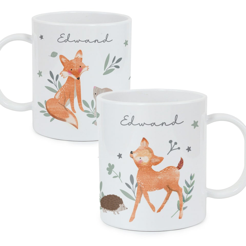 image 1 of Personalised Woodland Animals Mug White