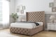 image 3 of Sloomy Luthor Mink Plush Divan Bed Base No Drawers With 54 Inch Wingback Headboard & 12 Inch Matching Footboard | Brown | Mink | Single | 1