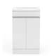 image 1 of AICA 500mm Matte White Bathroom Vanity Unit With Basin Double Door Floor Standing Design Flat Packed