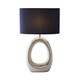 image 7 of Dott Chrome Ceramic Table Lamp with Blue Shade Blue