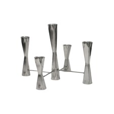 Parker 5 Piece Candle Centerpiece - Mild Steel - L27 x W27 x H42 cm - Silver | Silver | 1