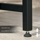 image 4 of HOMCOM 2-Tier Writing Desk Metal Frame Smooth Shelves Storage Shelf Rustic Brown