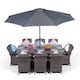 image 1 of Arizona Rectangular 8 Seater Rattan Patio Dining Set | Grey | Grey