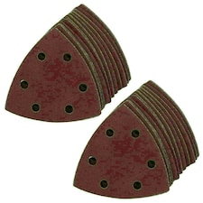 90mm Triangular Sanding Abrasive Discs Pads Hook Loop Backing 120 Grit 100pk