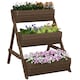 image 1 of Outsunny 3 Tier Raised Garden Bed Wooden Elevated Planter Box Kit, Tan 