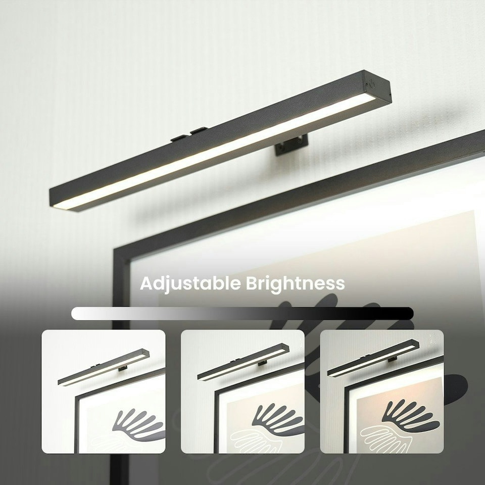 image 1 of ValueLights Ryle Matte Black Wall Light and Integrated LED 3W Warm White 6000K Bulb