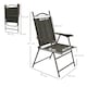 image 5 of Outsunny Folding Chairs Set, Breathable Mesh Fabric Seat, Dark Brown