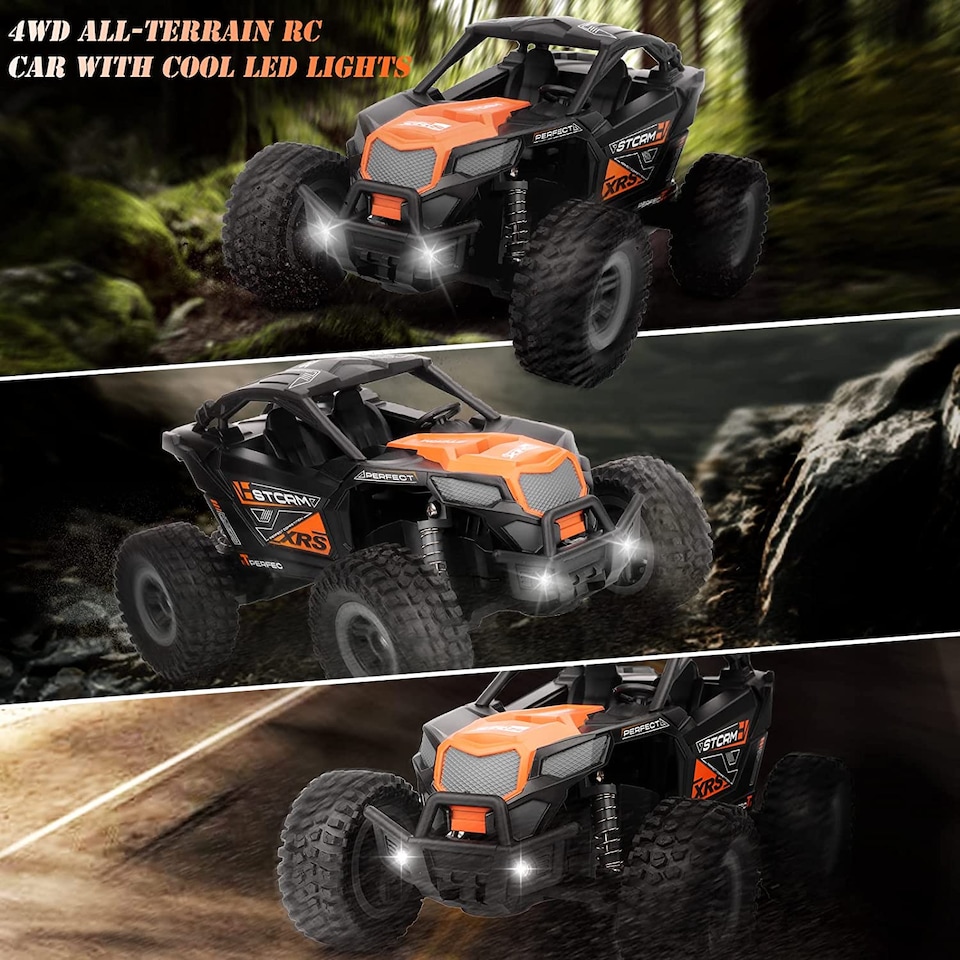 image 1 of 2.4GHz 4WD Remote Control Car – High-Speed Off-Road RC Drift Buggy with LED Lights | All-Terrain Hobby Electric Vehicle Toy for Kids