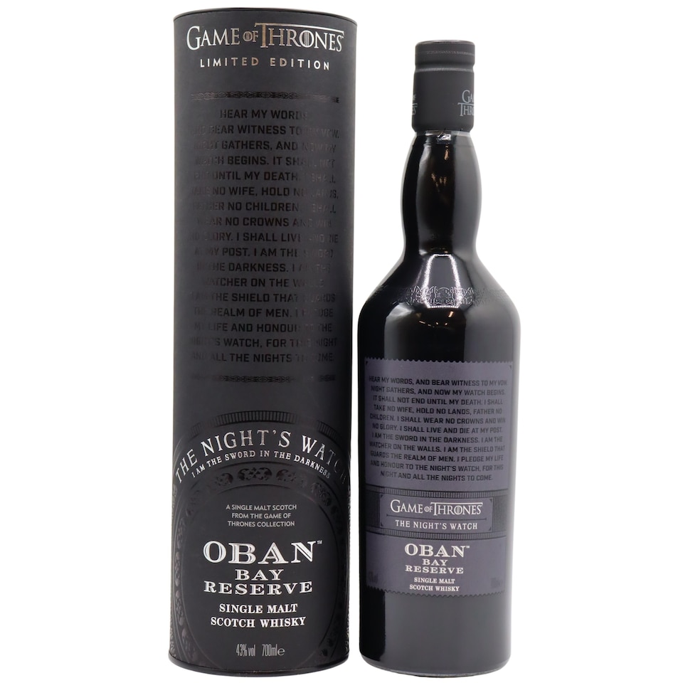 Oban Game Of Thrones Nights Watch Single Malt Scotch Whisky