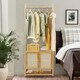image 9 of Wooden Hall Tree Coat Stand With Shoe Rack Natural Brown Brown | One Size