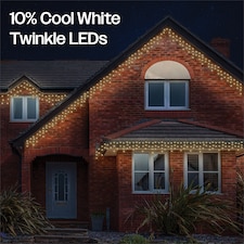 Icicle lights Black Rubber 10cm space 60/40/20 Drop 10% 12M