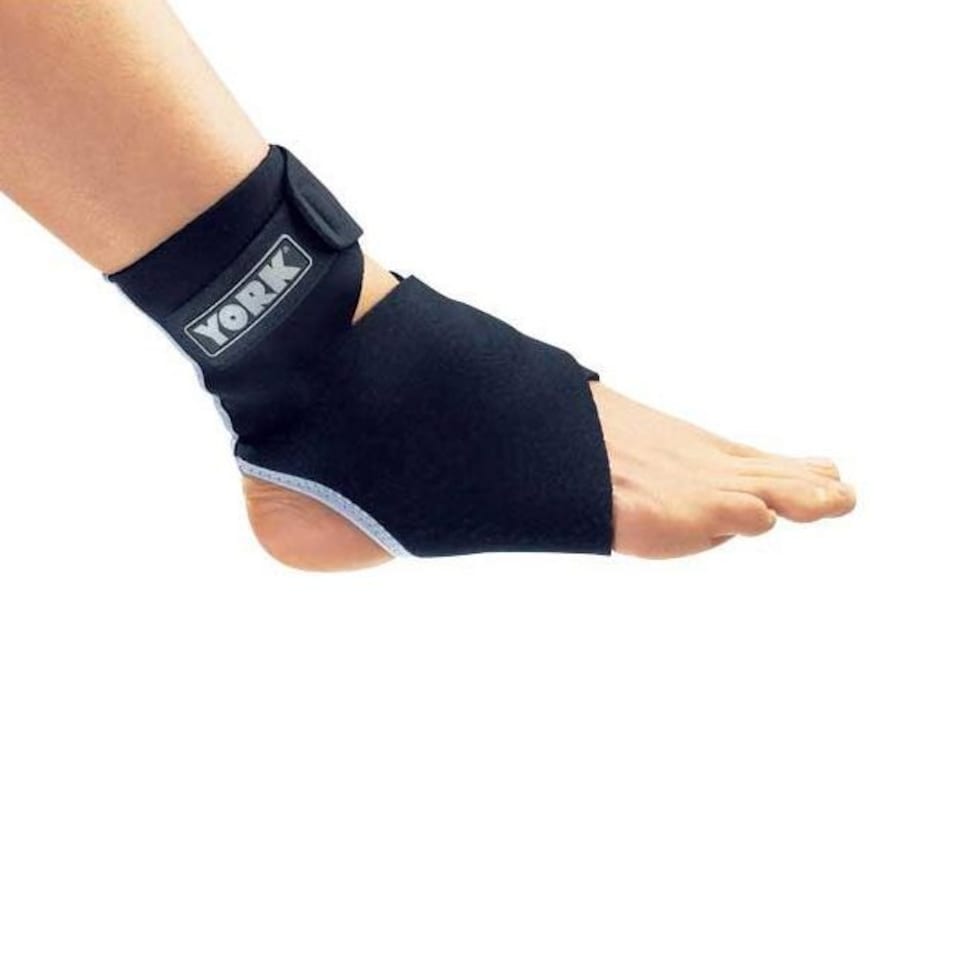 York Adjustable Ankle Support, 3mm Thermocel Neoprene, One Size, Black | Black | Black | One Size