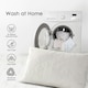 image 6 of Homescapes Premium Wool Pillow with Quilted Case, 19 x 29" White