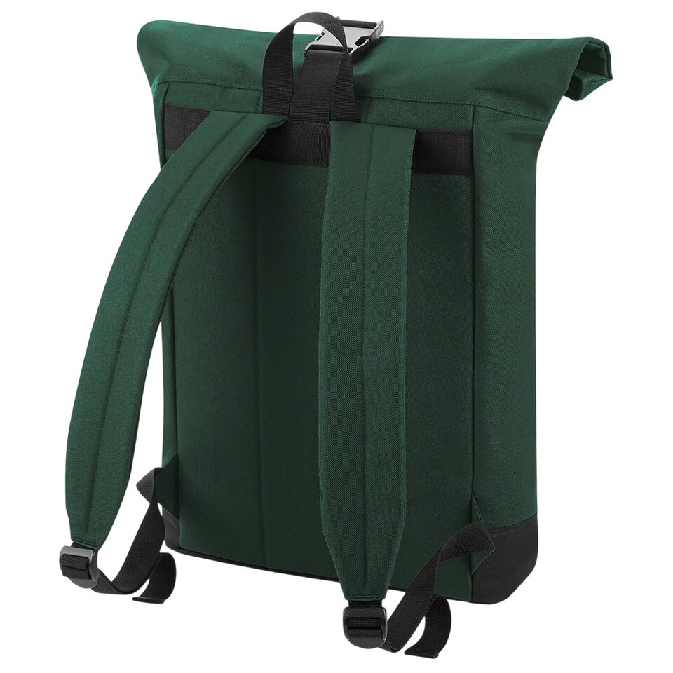 image 1 of Bagbase Roll Top Backpack | Green | Bottle Green | One Size | 1