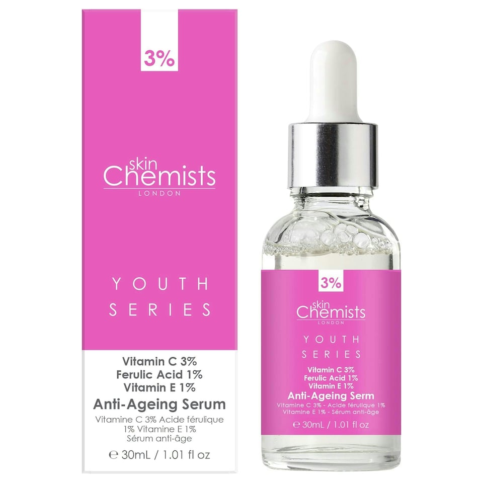 image 1 of skinChemists Youth Series Anti-Ageing Serum Vitamin C 3%, Ferulic Acid 1%, Vitamin E 1% 30ml