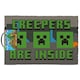 image 1 of Minecraft Creepers Need Hugs Coir Door Mat - Grey/Black/Green - One Size