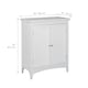 image 3 of Teamson Home Glancy Free Standing Floor Storage Cabinet with Louvered Doors Adjustable Shelves