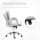 image 4 of Vinsetto Office Chair Velour Diamond Tufted Padded Ergonomic 360° Swivel Grey
