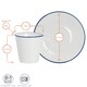 image 3 of Nicola Spring 12 Piece White Farmhouse Espresso Cup & Saucer Set - 90ml | White | White