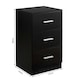 image 2 of COSTWAY NightStand 3-Drawer Chest Storage Organizer Black | Black