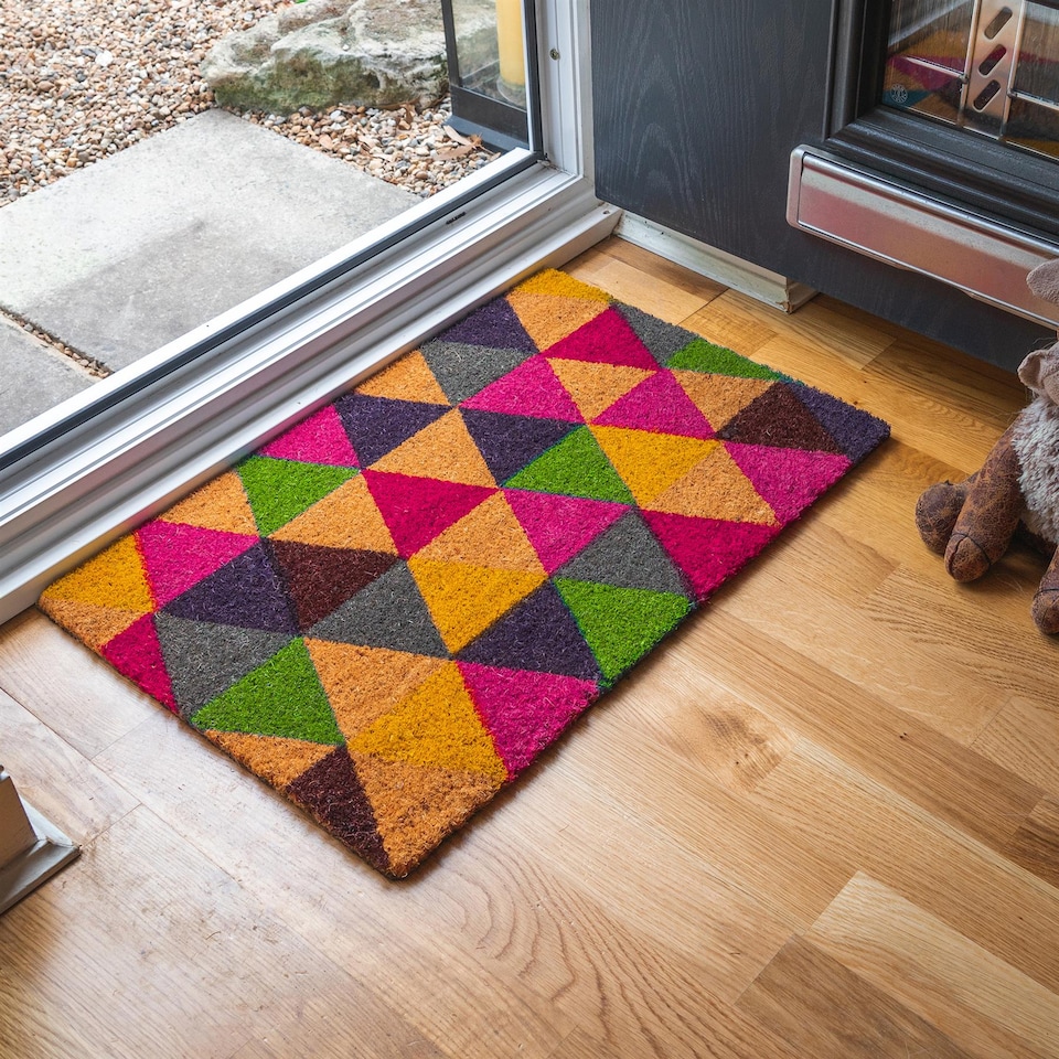 image 1 of Nicola Spring Coir Door Mat - 60 x 40cm - Triangle