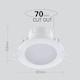 image 4 of Set of 30 CCT LED Bathroom Downlights - White IP44 Recessed Downlights | White | White | 30
