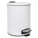 image 1 of Harbour Housewares Round Stainless Steel Pedal Bin - 5L - White