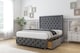image 4 of Sloomy Vienna Armour Coniston Divan Bed Base No Drawers With 54 Inch Floor Standing Headboard & 12 Inch Matching Footboard | Grey | Armour | Small Double | 1