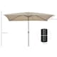 image 5 of Outsunny 3x2m Patio Parasol Canopy Tilt Crank Sun Shade Garden Khaki