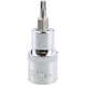 image 1 of T25 Male Torx Bit Star Socket 1/2" Drive Standard Internal Chrome Vanadium Steel