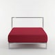 image 1 of Luxury Satin Stripe T250 Cotton Rich Soft Extra Deep 30cm Fitted Sheet | Red | Super King