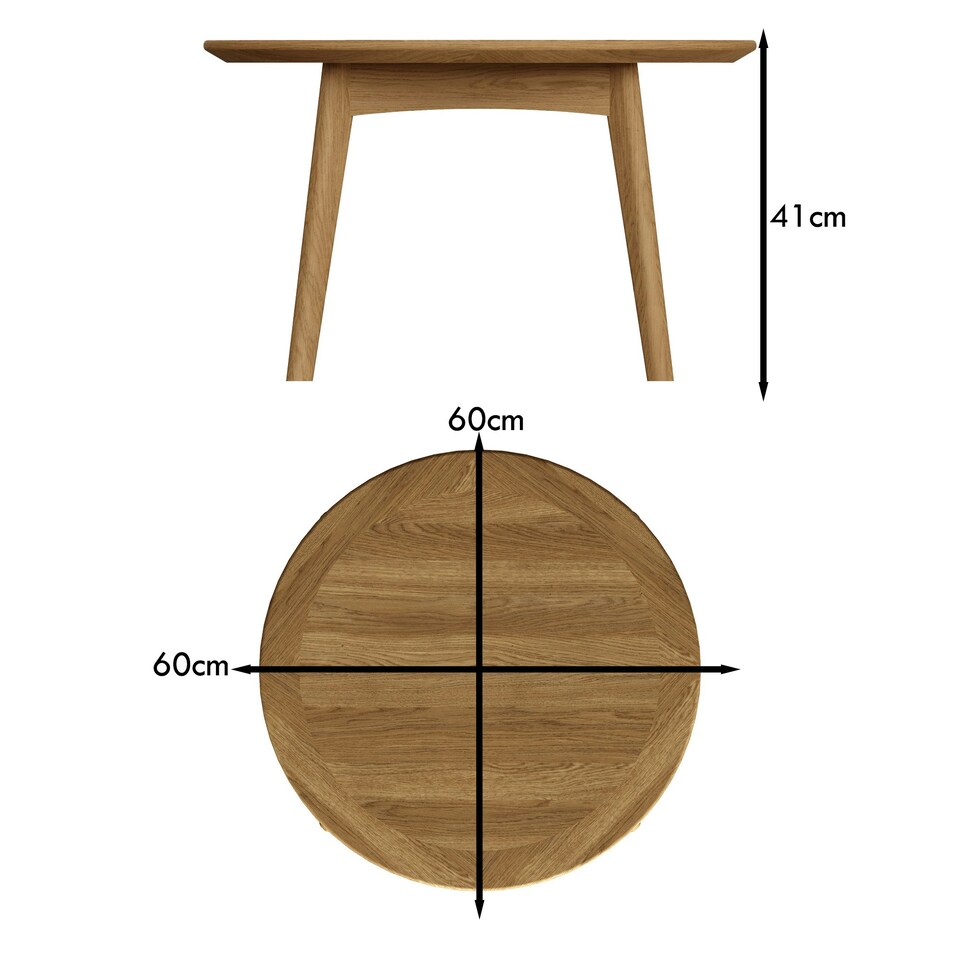 image 1 of Newark Ash Round Coffee Table Brown