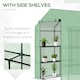 image 6 of Outsunny Walk in Garden Greenhouse Outdoor Grow House w Shelves, 143x138x190cm