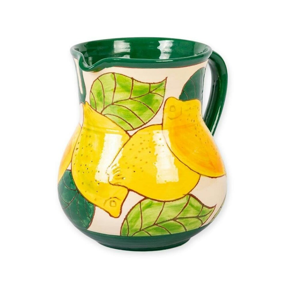 image 1 of Verano Spanish Ceramics Signature Large Jug - 19cm Lemons 1.5L