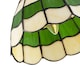 image 8 of Traditional Green and Amber Stained Glass Tiffany Pendant Lighting Shade | Green