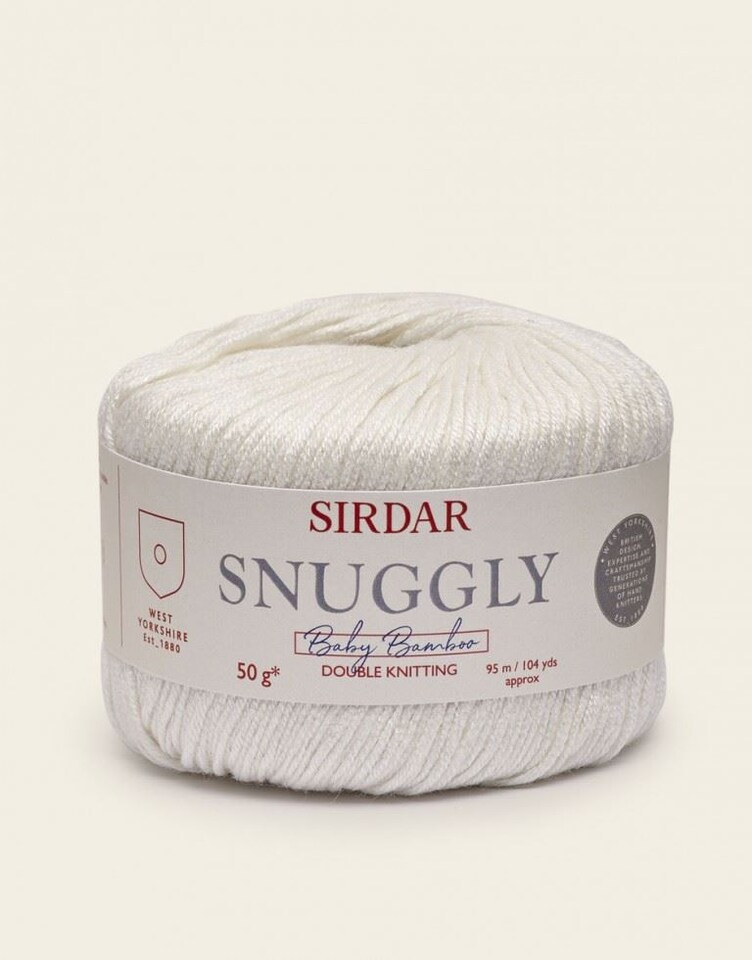 Sirdar Cream Snuggly Baby Bamboo DK Yarn (Value Pack 10 x 50g Balls) For Crochet, Knitting - 95m per ball