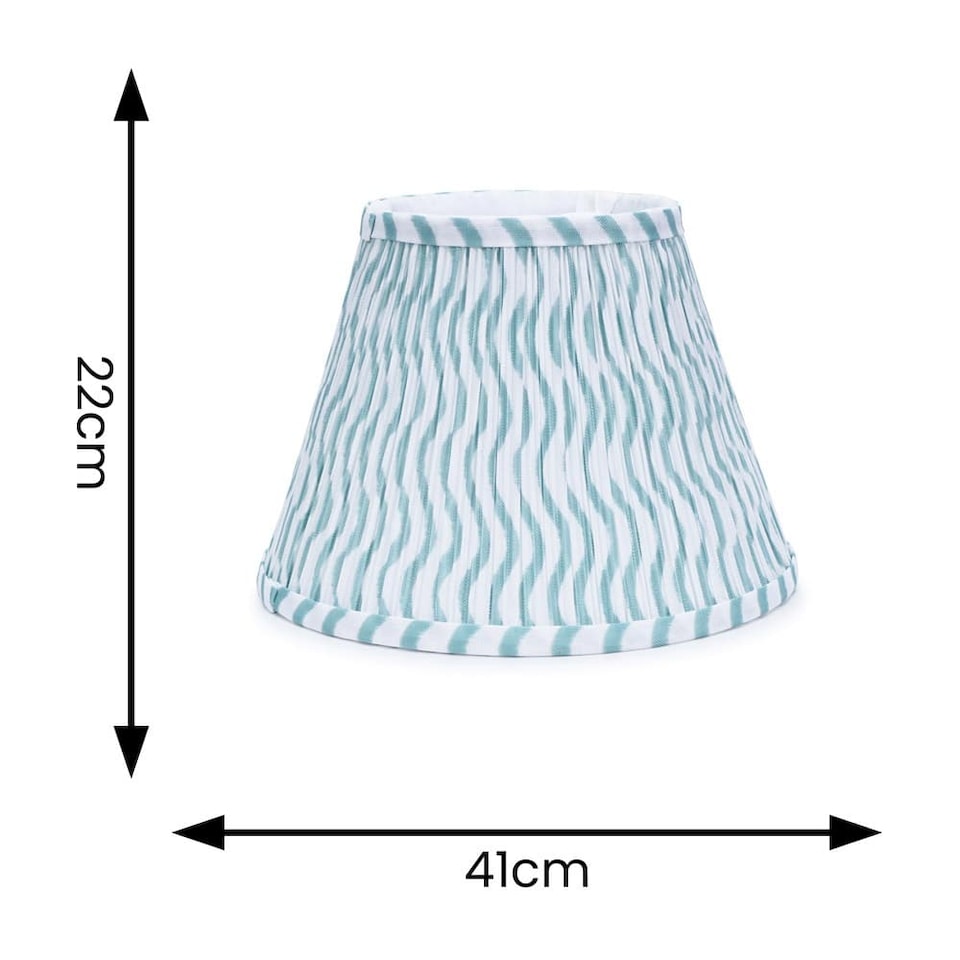 image 1 of ValueLights Riza Tapered Green Arrow Fabric Pleat Large Lamp Shade | Green