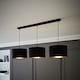 image 2 of ValueLights Shaw Matte Black 3 Bar Black Gold Shades and Bulbs