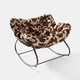 image 1 of OHS Printed Fleece Rocking Chair Upholstered Metal Frame Cushioned